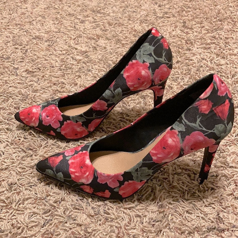 Pink Flowered Heels